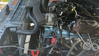 Part 2 ls swap squarebody wiring battery ￼cablesbulk head power [upl. by Asnarepse]