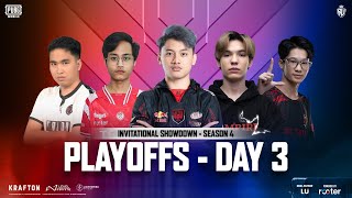 ID PUBG MOBILE RUTHLESS INVITATIONAL SHOWDOWN S4 PLAYOFFS DAY 3 FT BTR AE TALON VPE RRQ [upl. by Mcneely703]