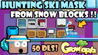 HUNTING 50 DLS SKI SET ⛷️ 5000 SNOW BLOCKS  GrowTopia [upl. by Huberman]