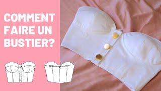 COMMENT FAIRE UN BUSTIER  Patron à télécharger [upl. by Ajad]