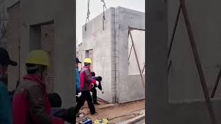 Cement house cement wall installation process Good tools and machinery can increase work efficiency [upl. by Roxanna798]