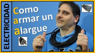 🔌Como armar un alargue prolongador o extensión de 3 patas 🔌Prolongación  reparación reflector [upl. by Mira464]