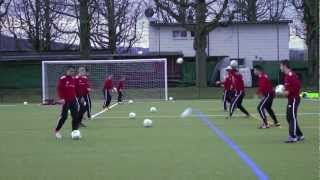 Technik  Passen An Mitnahme  Fuss und Hände in 2 Varianten  kognitives Training U15 FC Basel [upl. by Esidarap]