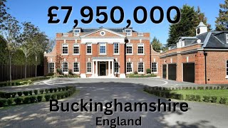 £7950000 Buckinghamshire Mansion w Pool Spa Cinema  England Real Estate [upl. by Viridis]