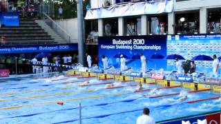 European Swimming Champs Budapest 2010 100m Back Final [upl. by Enybor]