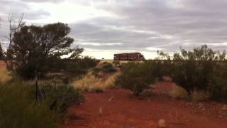 Tanami transport roadtrains at Cadney roadhouse [upl. by Akitnahs356]