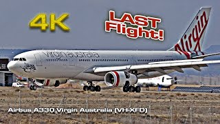 Airbus A330 Virgin Australia VHXFD Last Flight [upl. by Enelrahs481]