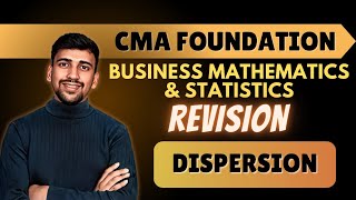 Dispersion Revision  CMA Foundation Maths and statistics [upl. by Anahsohs156]