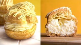 Cream Puffs Recipe  Profiteroles Recipe  Perfect Choux Pastry [upl. by Anabelle]