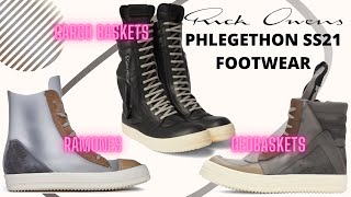 Rick Owens Phlegethon Spring Summer 2021 Footwear  Trying on the Ramones Cargobaskets amp Geobaskets [upl. by Assirec]