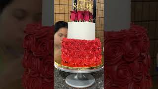 2 Tier Rosette Cake [upl. by Rives]