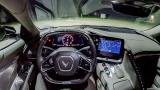 2024 Chevrolet Corvette ERay 3LZ  POV Night Drive Binaural Audio [upl. by Nnil]