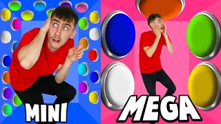 100 Mini Knoppen VS 100 Mega Knoppen Challenge [upl. by Dellora549]