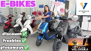 EBIKES NG VITRONICS  FREEBIES AT DISCOUNT NA PANALO  AFTERSALES NA SIGURADO [upl. by Orest675]