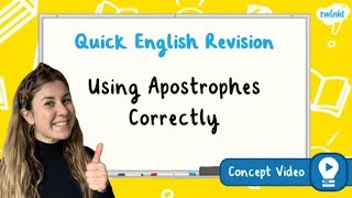 How Do You Use Apostrophes Correctly  KS2 English Concept for Kids [upl. by Vachell]