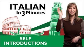 Learn Italian  Italian Self Introductions [upl. by Anelrihs]