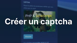 Créer un captcha personnalisé en PHP  JavaScript [upl. by Amabel158]