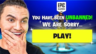 Epic UNBANNED Me amp Put Me in Fortnite [upl. by Anthony]