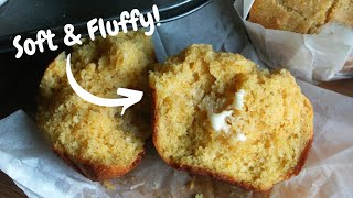 Cornmeal Muffins recipe  fluffy amp buttery [upl. by Eicart]