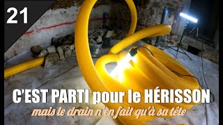 Rénovation ancienne ferme Ep21 Fin canalisation géotextile installation du drain et du hérisson [upl. by Royo]