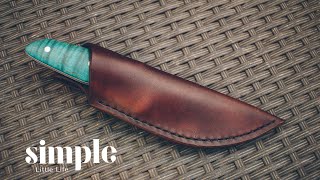 Making a leather knife sheath [upl. by Akinat274]