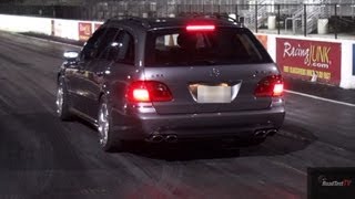 E55 AMG Wagon wRENNtech Motor amp SLR cams  Drag Video  118  1179 mph  Sleeper Road Test TV ® [upl. by Rosati]