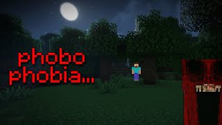 1 Guy with PHOBOPHOBIA vs scary minecraft mods [upl. by Zeuqirdor438]