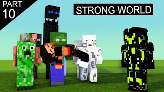 SEASON 6 PART 10 STRONG WORLD  STUDENT IS IN TROUBLE  MONSTER SCHOOL HEROBRINE BROTHERS [upl. by Lorianna]