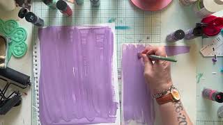 How To Make Monochromatic Backgrounds with Paints and Stencils [upl. by Oeflein]