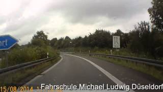 Autobahn Abfahrt Ratingen Ampel Kurve Grünpfeil [upl. by Anilesor]