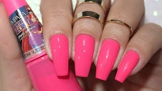 ESMALTE ROSA IMPALA PLANO PERFEITO  COLEÇÃO IDENTIDADE SECRETA  REVIEW ‹ Unhas da Lalá › [upl. by Rayshell]