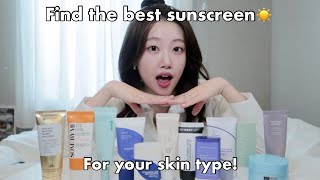 Best Korean SUNSCREENS Comparing ALL sunscreens for different skin types☀️ texture smell [upl. by Chick]