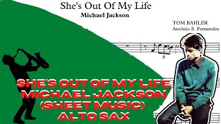 Shes Out Of My Life  Michael Jackson Sheet Music Alto Sax [upl. by Ecahc]