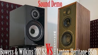 BampW 707 S2 vs Wharfedale Linton Heritage Speakers Sound Demo [upl. by Nwahsyt967]