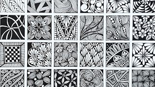 24 Zentangle Patterns You Should Try For Beginners  Zentangle Patterns [upl. by Retxab]