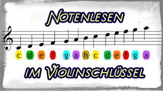 Notenlesen im Violinschlüssel [upl. by Aitsirt]