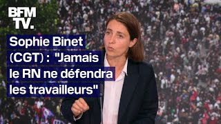 quotJamais le RN ne défendra les travailleursquot linterview de Sophie Binet CGT en intégralité [upl. by Naujaj]