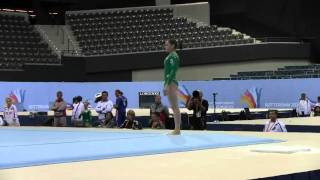 Aliya Mustafina FX Rotterdam Podium Training [upl. by Yrallih378]