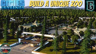 How to Build a Zoo in Cities Skylines Using Ponds amp Monorails  Parklife DLC  No Highway City [upl. by Elicia390]