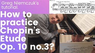 How to practice Chopins Etude Op 10 no 3 quotTristessequot  TUTORIAL Greg Niemczuks lecture [upl. by Syl]