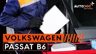 How to change pollen filter on VW PASSAT B6 TUTORIAL AUTODOC [upl. by Esil]