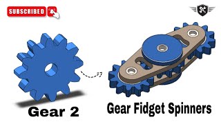 Gear Fidget Spinners in SolidworksGear 2 I AutoCAD3D modelakd solidworks cad [upl. by Zysk]