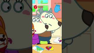 Dont Leave Me Mommy Daddy  Angel vs Demon Puppy  Kids Cartoon 🌍 Wolfoo Family shorts [upl. by Ennayram]