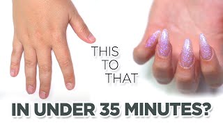 REAL TIME  How to Apply Full Cover Tips with ManiQ Fiber Gel [upl. by Cogen]