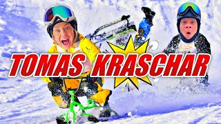 SNOWRACER NER FÖR SKIDBACKE  TOMAS KRASHAR I 70kmH [upl. by Nnaarat]