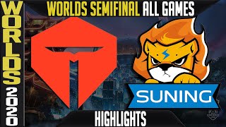 TES vs SN Highlights ALL GAMES  Semifinals Worlds 2020 Playoffs  TOP Esports vs Suning [upl. by Richie]