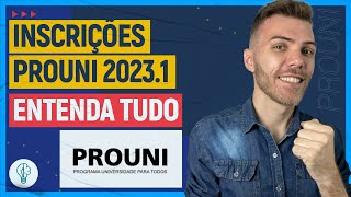 PROUNI 20231 INSCRIÇÕES ABERTAS ENTENDA TUDO [upl. by Animlehliw282]