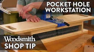 Woodworking Tip PocketHole Jig Workstation [upl. by Manwell]