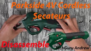 Parkside 4V Cordless Secateurs Disassemble [upl. by Asyar]