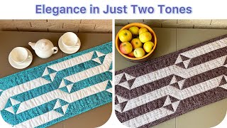 Strips and Half Squares Plaited into a Table Runner Quilted Table Runner Tutorial [upl. by Enia914]